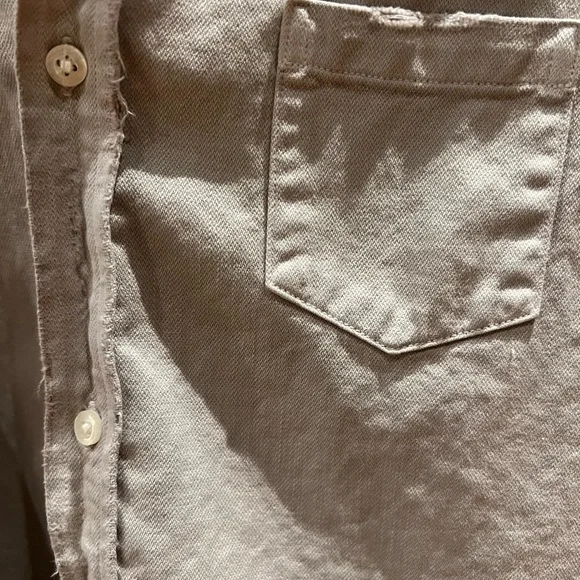 Frank & Eileen button from cotton shirt in light grey - Picture 4 of 6